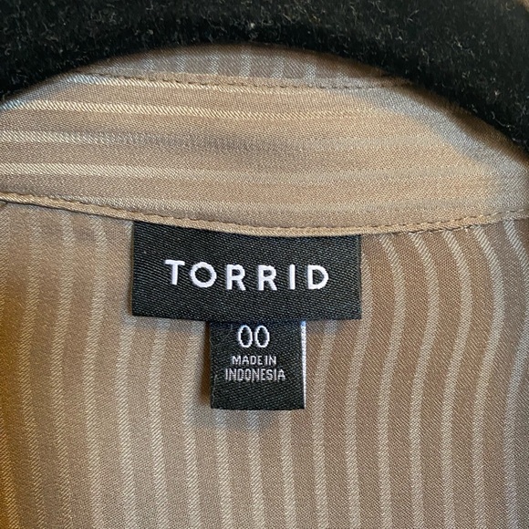 Torrid Striped Button Down Blouse - Picture 7 of 7